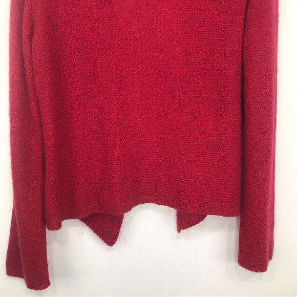 Eileen Fisher Red Mohair Cashmere Wool Blend Open Front Cardigan Sweater - Picture 8 of 15